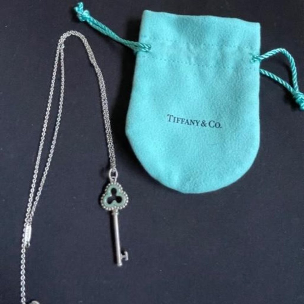 Tiffany & Co, Crown Key Pendant and Sterling Silver Necklace